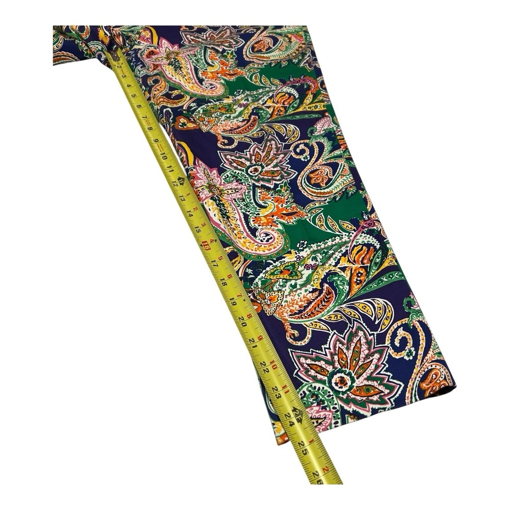 Ralph Lauren Sport Floral High Waist‎ Stretch Straight Leg Crop Pants Women's 36 - Picture 6 of 16